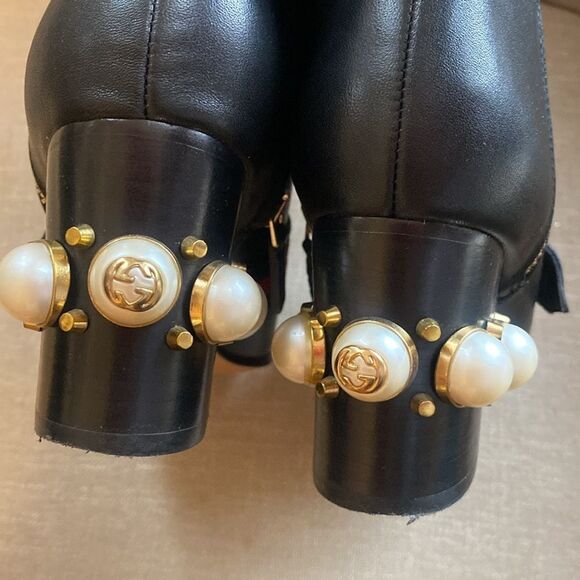 Gucci
Peyton Web-Strap Leather Ankle Boot, Black - Picture 4 of 14